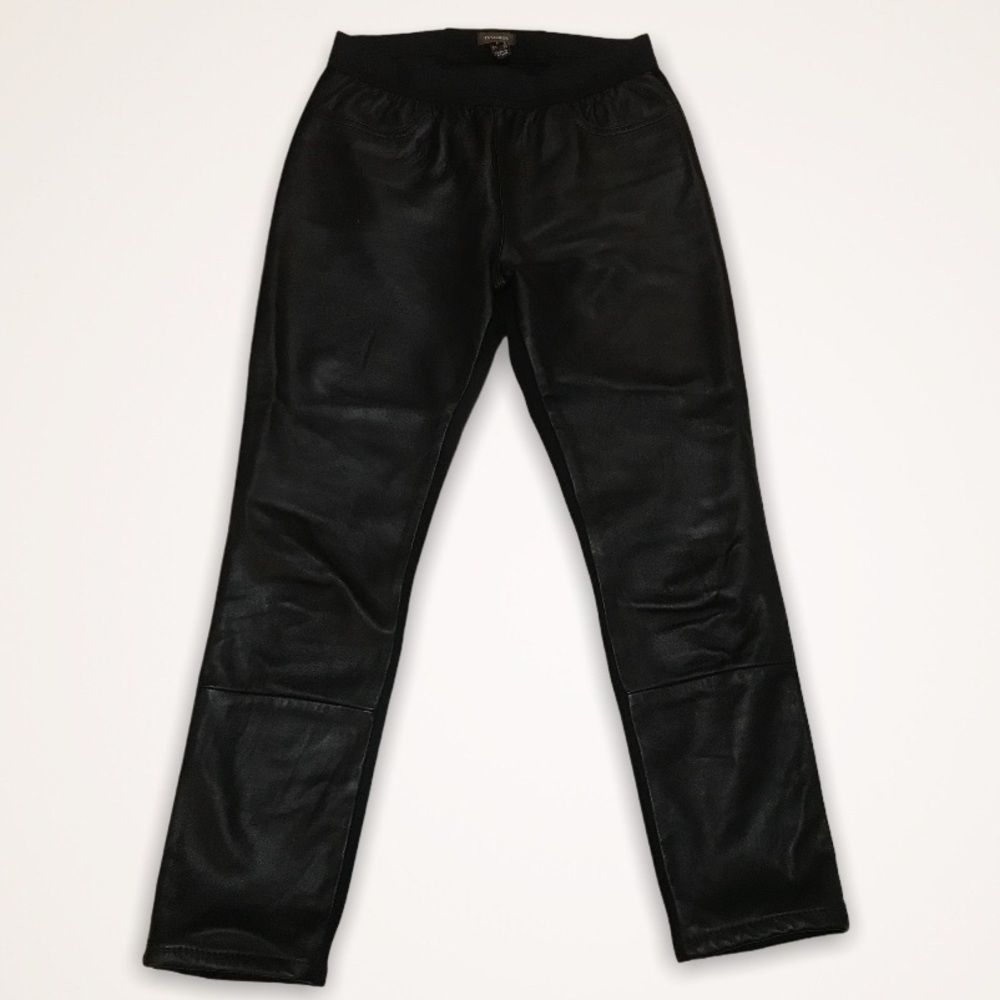 DANIER Genuine Leather Cropped Leggings